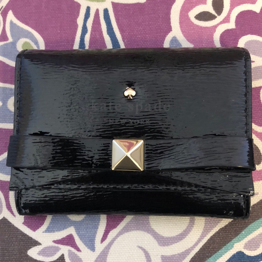 NWT Kate Spade Black Patent Wallet